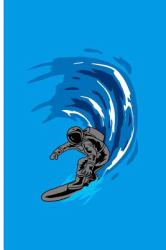 Astronaut Surfing : Astronaut Surfer Perfect Gift Lined Notebook/Journal (6x9)
