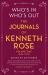 Who's in, Who's Out: the Journals of Kenneth Rose : Volume One 1944-1979