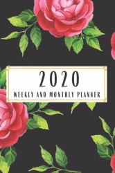2020 Weekly and Monthly Planner : Pretty Floral Planner Gifts Lesson Student Study Teacher Plan Book Peace Happy Productivity Stress Management Time Agenda Diary Journal Homeschool Mind Life Work Goals List Notes Moms Kids Person
