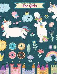 Sketchbook& Journal for Girls : Blank Drawing Book. Extra Large, 8. 5x11 110 Pages for Designs Sketches Drawing Doodle Note Taking. Unlined Notebook Journal