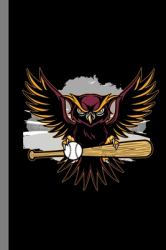 Owl Baseball : Pitching Gift for Players (6 X9 ) Dot Grid Notebook to Write In