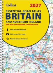 2027 Collins Essential Road Atlas Britain and Northern Ireland : A4 Spiral