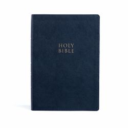 CSB Super Giant Print Reference Bible, Navy LeatherTouch, Indexed