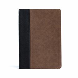 KJV Large Print Thinline Bible, Black/Brown LeatherTouch