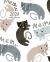 2020 Weekly Planner : Calendar Schedule Organizer Appointment Journal Notebook and Action Day with Inspirational Quotes Childish Seamless Pattern with Cute Artistic Cats