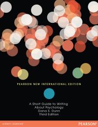 Short Guide to Writing About Psychology: Pearson New International Edition