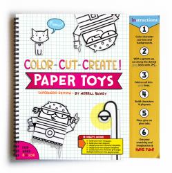 Color-Cut-Create! Paper Toy Activity Boo : Superhero Edition