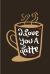 I Love You a Latte : Short Funny Love Quote 2020 Planner - Weekly & Monthly Pocket Calendar - 6x9 Softcover Organizer - for Coffee & Latte Macchiato Fans