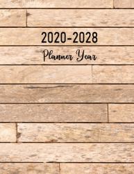 Planner Year 2020-2028 : 9 Years Diary Agenda Planner and Schedule Organizer Wood Cover