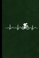 Cycling Heartbeat : Biking Gift for Cyclists and Bikers (6 X9 ) Dot Grid Notebook to Write In