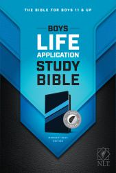 NLT Boys Life Application Study Bible, Tutone (LeatherLike, Midnight Blue, Indexed)