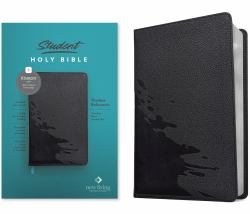 NLT Student Bible, Thinline Reference, Filament Enabled (LeatherLike, Overflow Black, Red Letter)