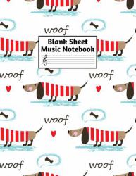 Blank Sheet Music Notebook : Easy Blank Staff Manuscript Book Large 8. 5 X 11 Inches Musician Paper Wide 12 Staves per Page for Piano, Flute, Violin, Guitar, Trumpet, Drums, Cello, Ukelele and Other Musical Instruments - Code : A4 2393